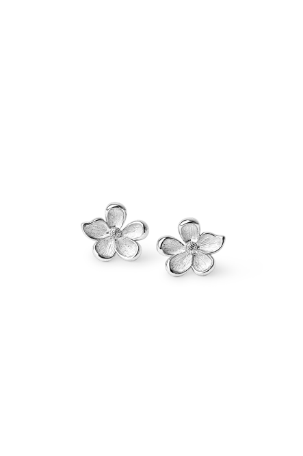 Hovedbilde Midi Flower Earrings, Silver