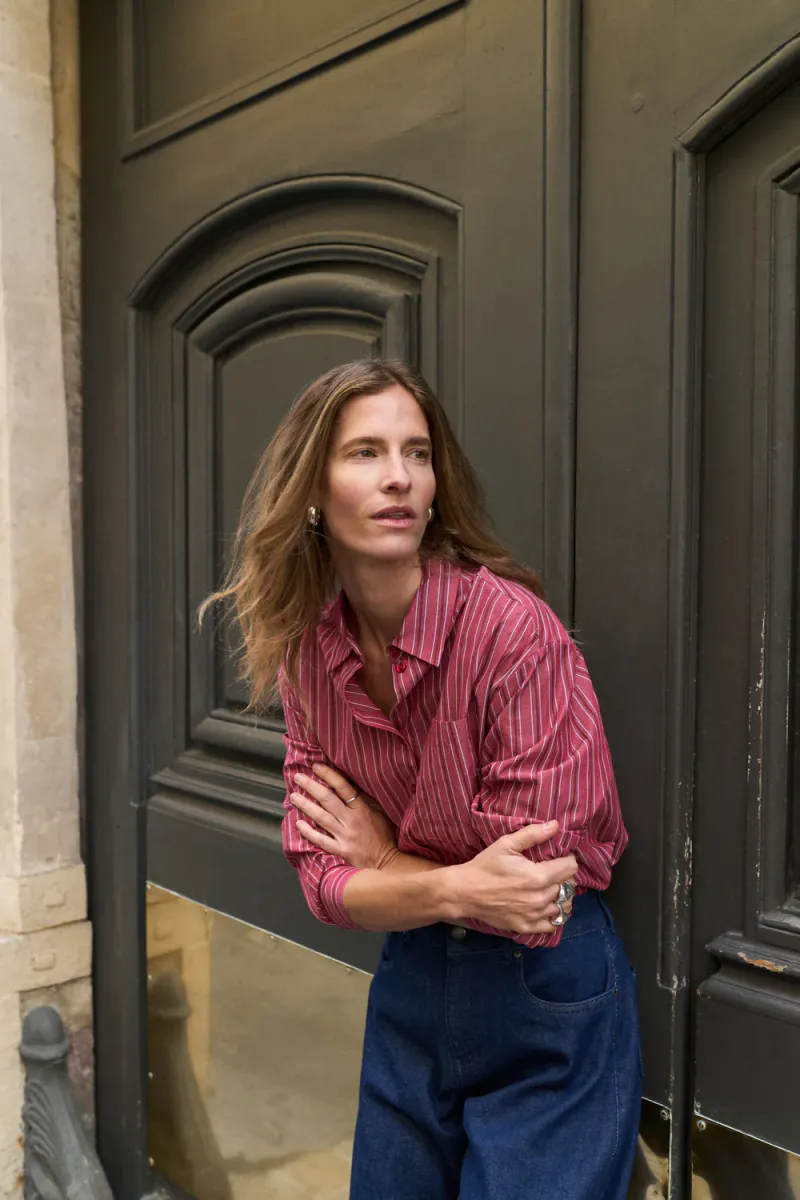 Drine Shirt, Rumba Red Stripe