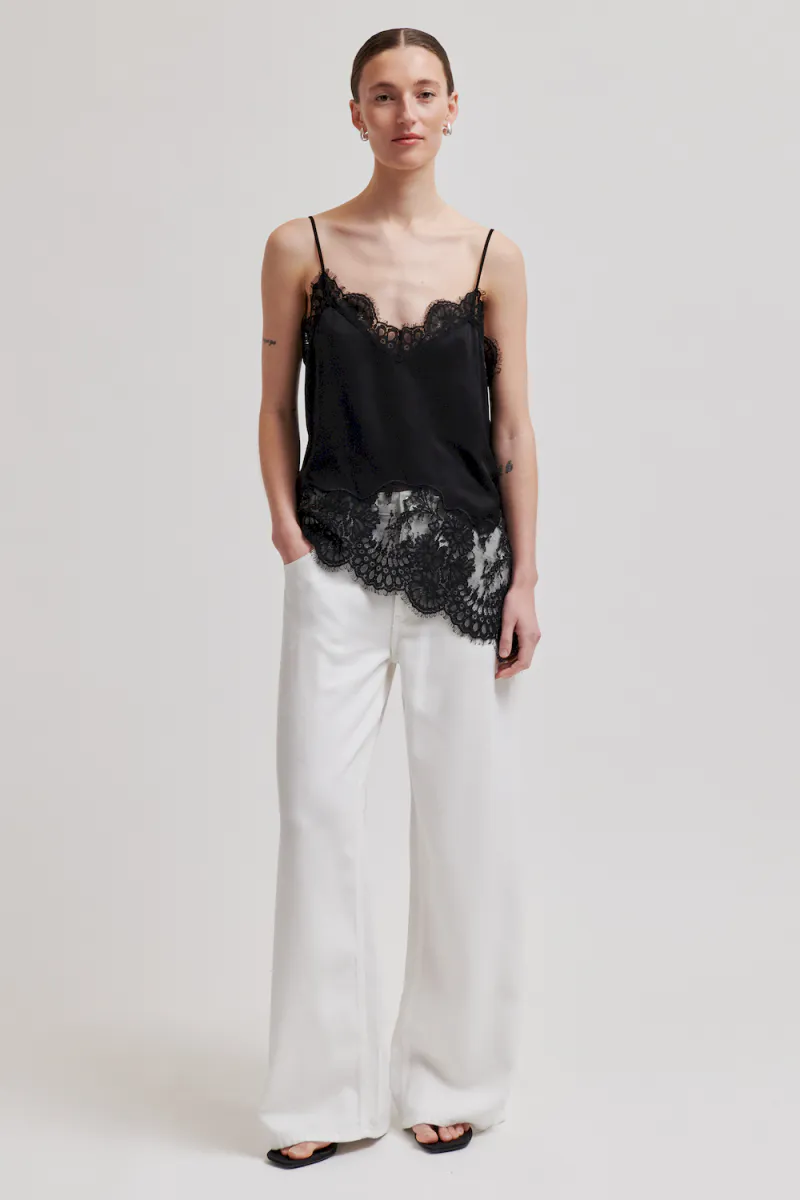 Wilina Strap Top, Black