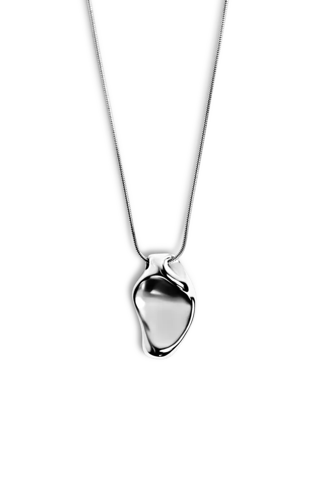 Arc Necklace, Silver (60+10cm)
