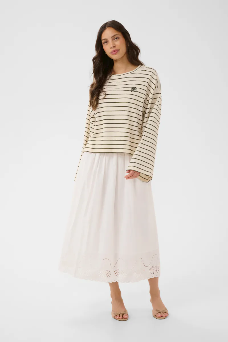 Rue T-Shirt, Olive Ice Stripe