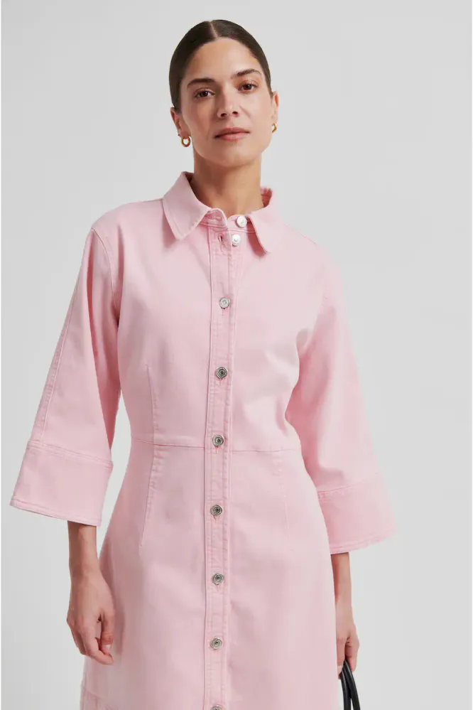 Isella Denim Dress, Pale Lilac
