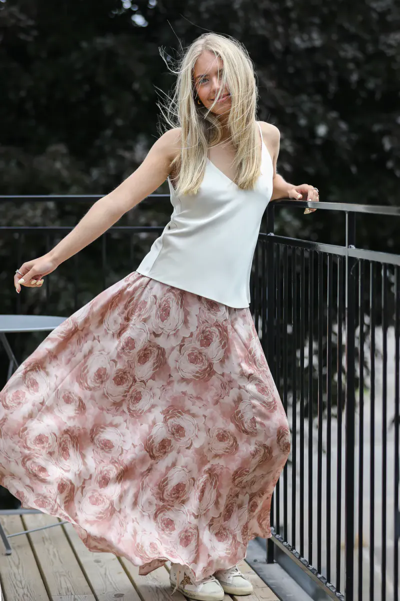 Savannah Skirt, Blush Rose