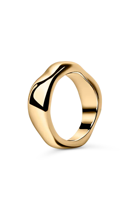 Hovedbilde Wavy Bold Ring, Gold