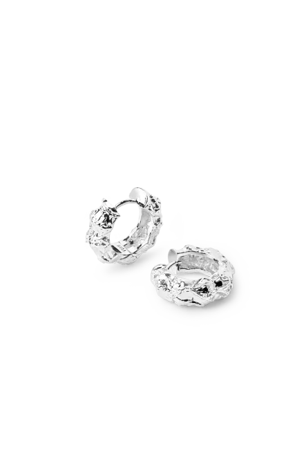 Hovedbilde Hammered Hoops, Silver