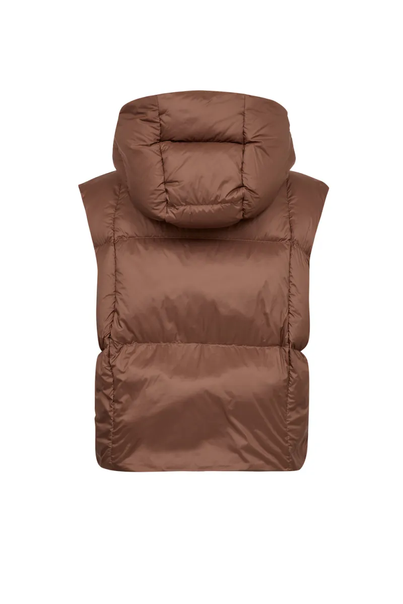 Kiara Tally Down Vest, Downtown Brown