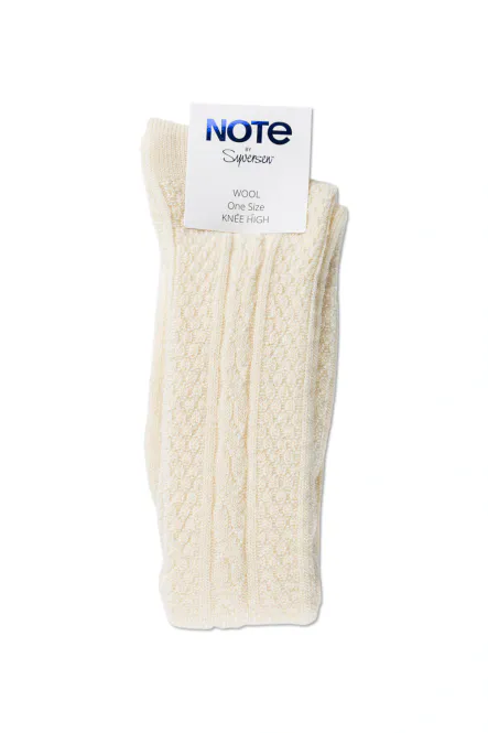 Hovedbilde Note Wool Cable Knee-High, Off-white