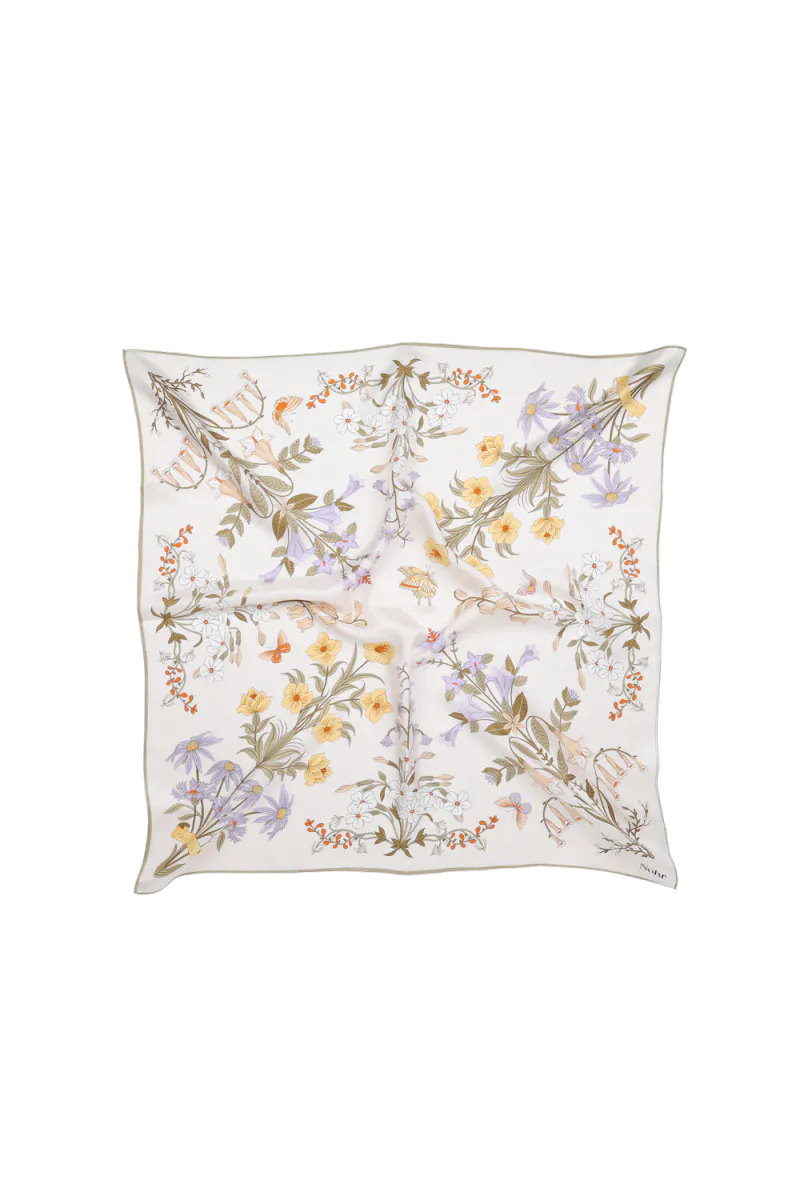 Lykke Silkeskjerf 65 x 65 cm, Offwhite