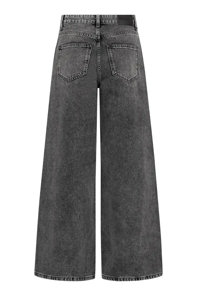 Vicky Stone Wide Jeans, Black