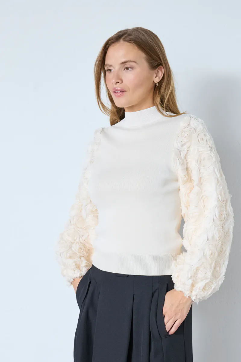 Mercia Rose Mix Knit, Bone