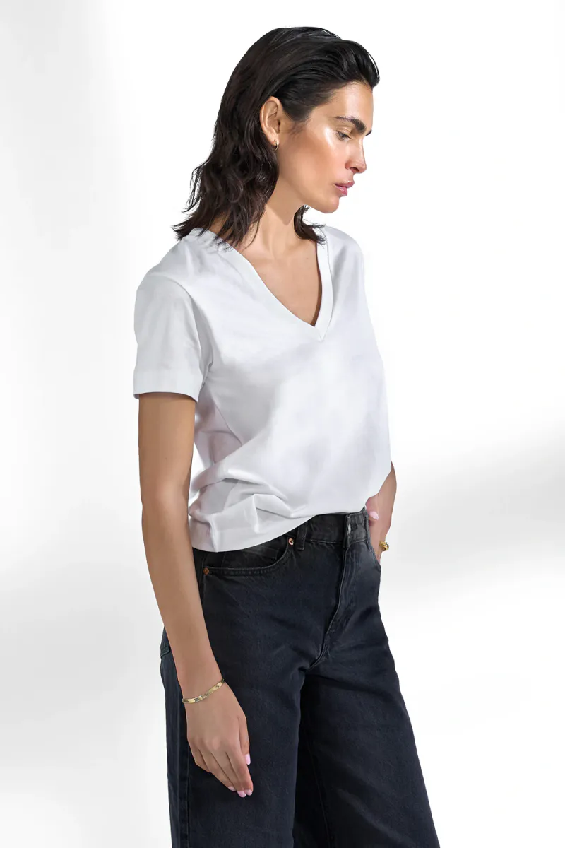 V-Neck Regular, White