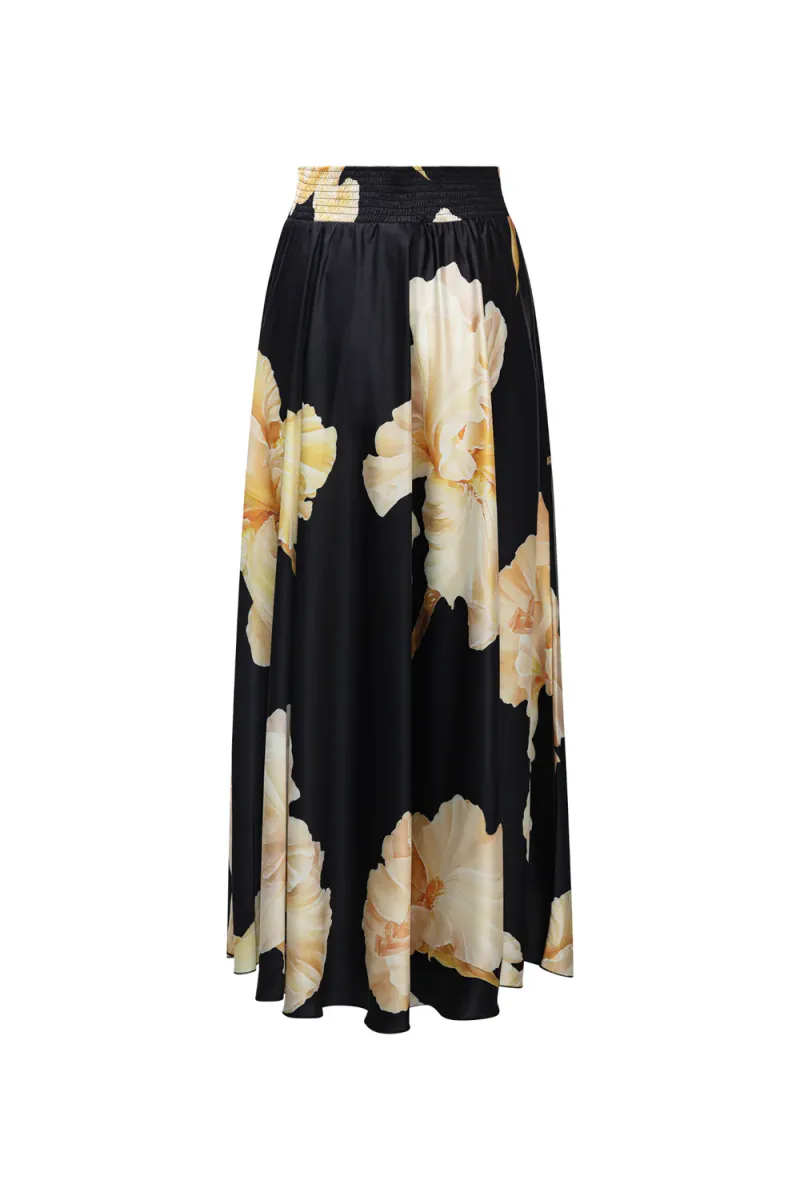 Savannah Skirt, Gold Maxi Flower