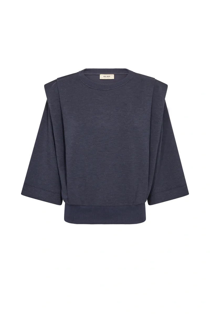 Mae O-3/4 Sleeve Sweatshirt, Salute Navy