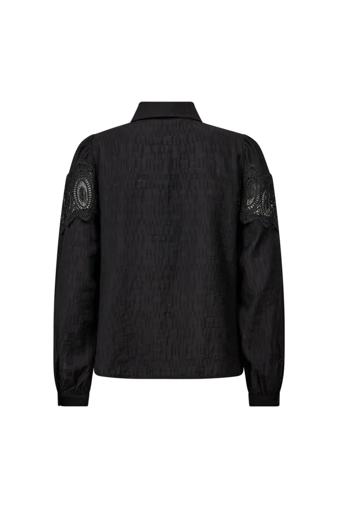 Corinne lace Shirt, Black