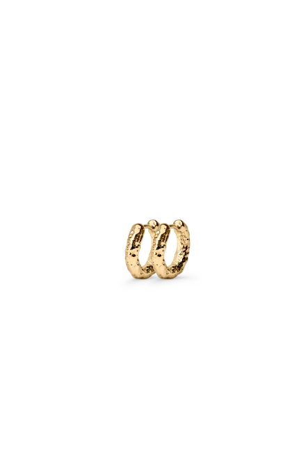 Hovedbilde Textured Hoops, Gold (15mm)