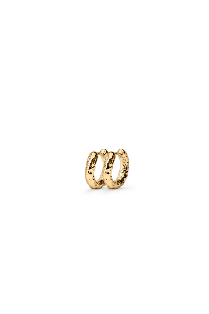 Textured Hoops, Gold (15mm)