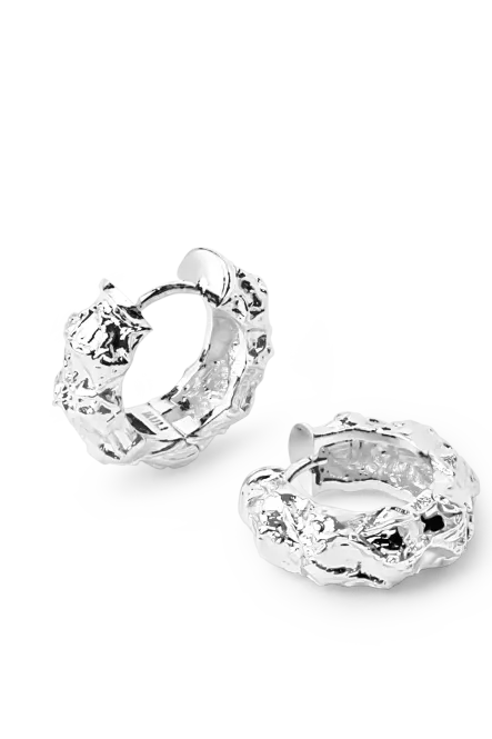 Hovedbilde Hammered Hoops, Silver