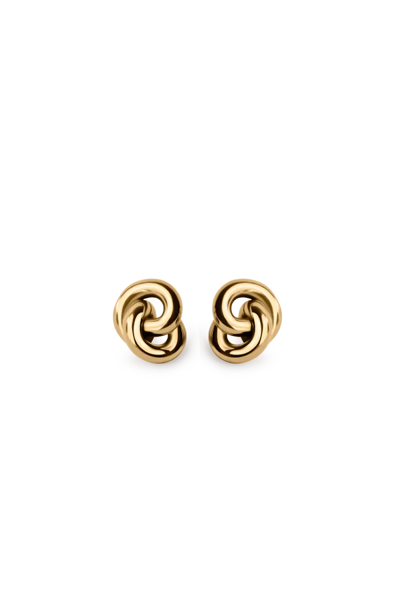 Knot Earrings, Gold