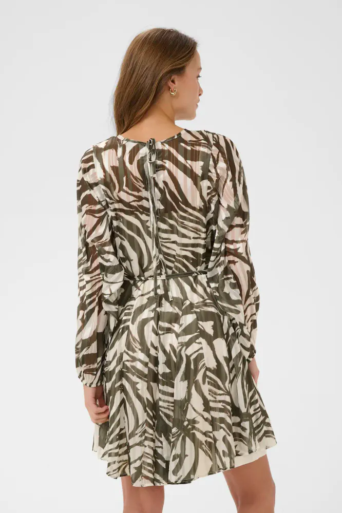 Ripley Dress, Olive Arty Strokes