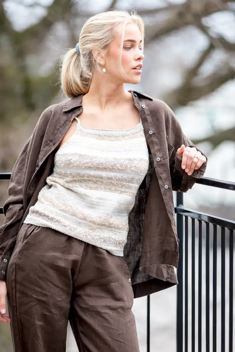 Linen Pigiama Pants, Coffee