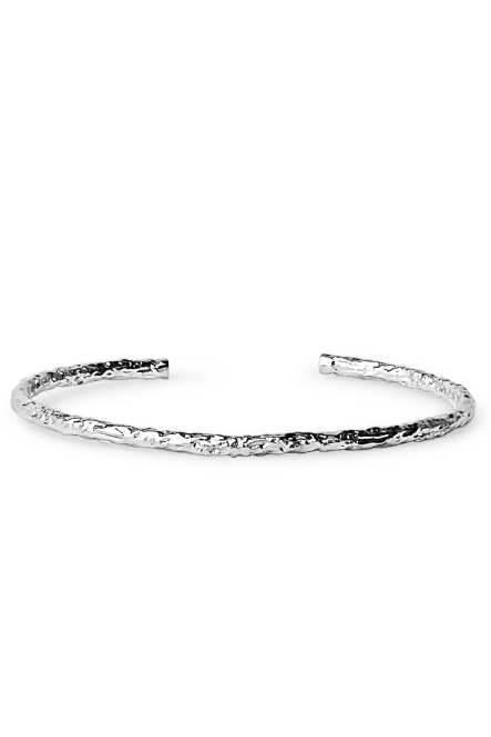 Hovedbilde Textured Bangle Bracelet, Silver
