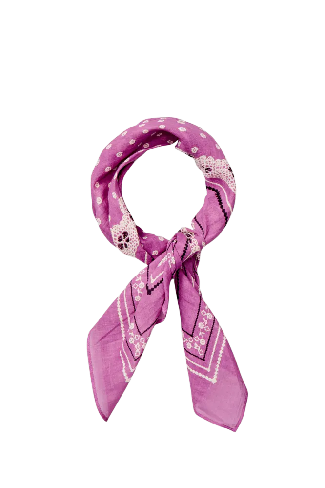 Lacia Cotta Scarf, Meadow Mauve Pink