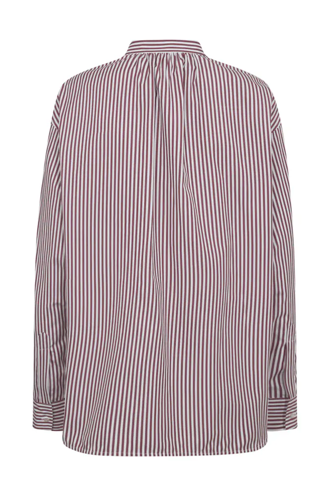 Karis Slim Stripe Shirt, Cabernet