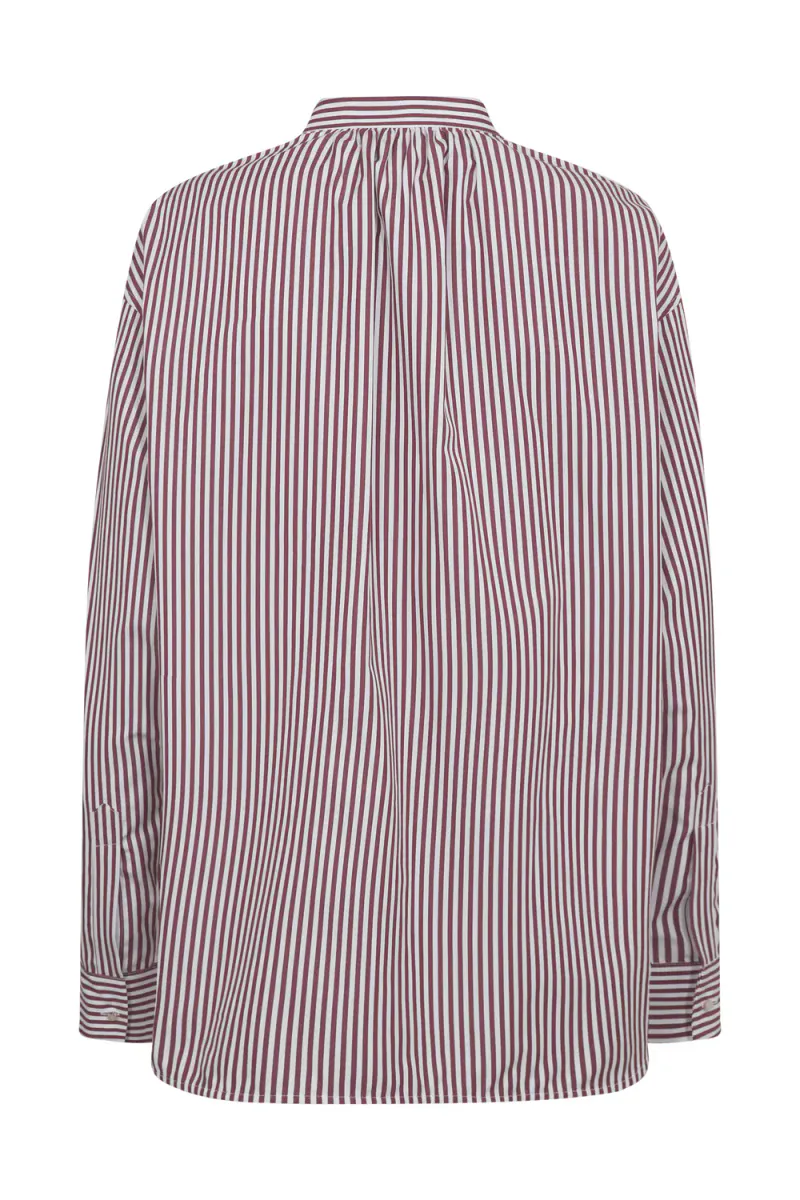 Karis Slim Stripe Shirt, Cabernet