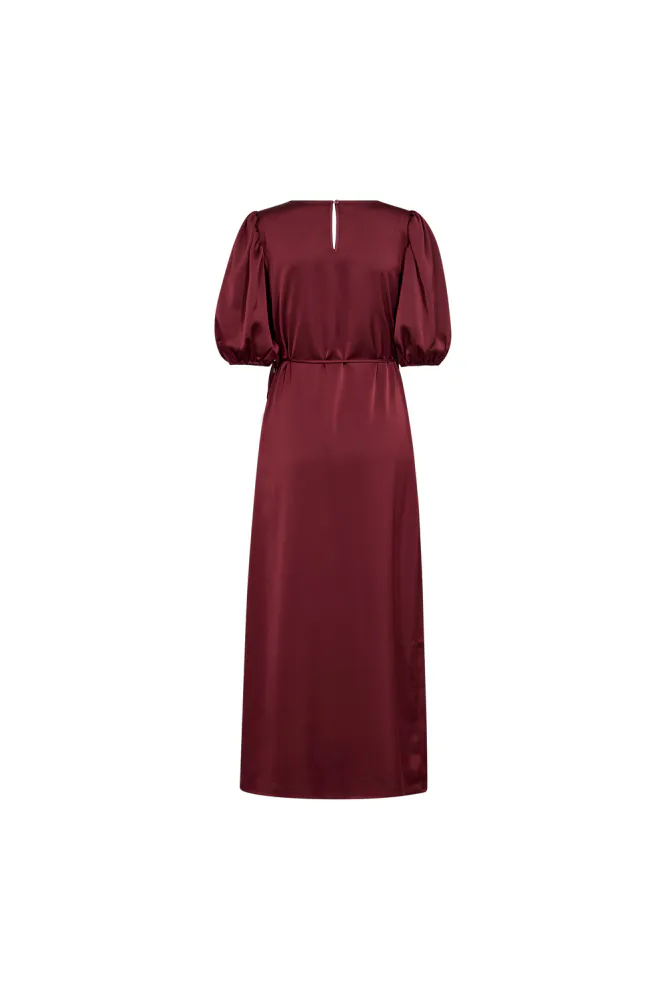 Safira Wrap Dress, Wine Red