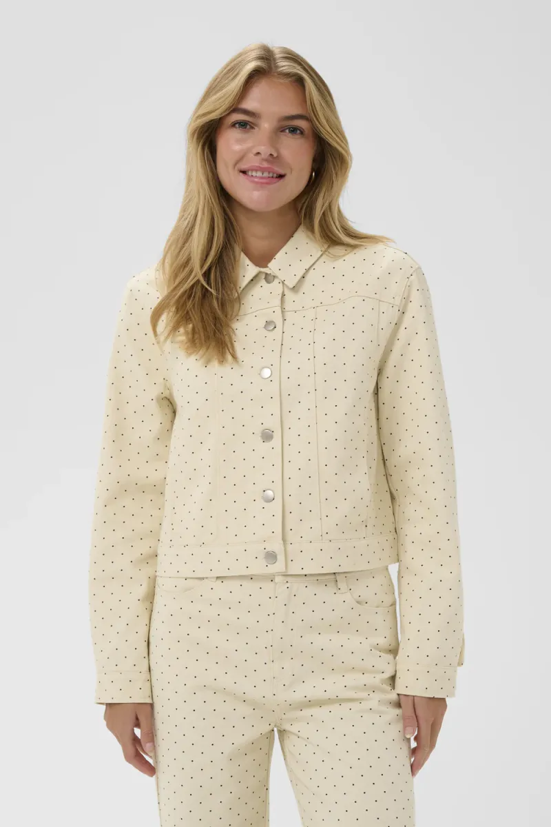 Patricia Jacket, Turtledove Black Tiny Dots