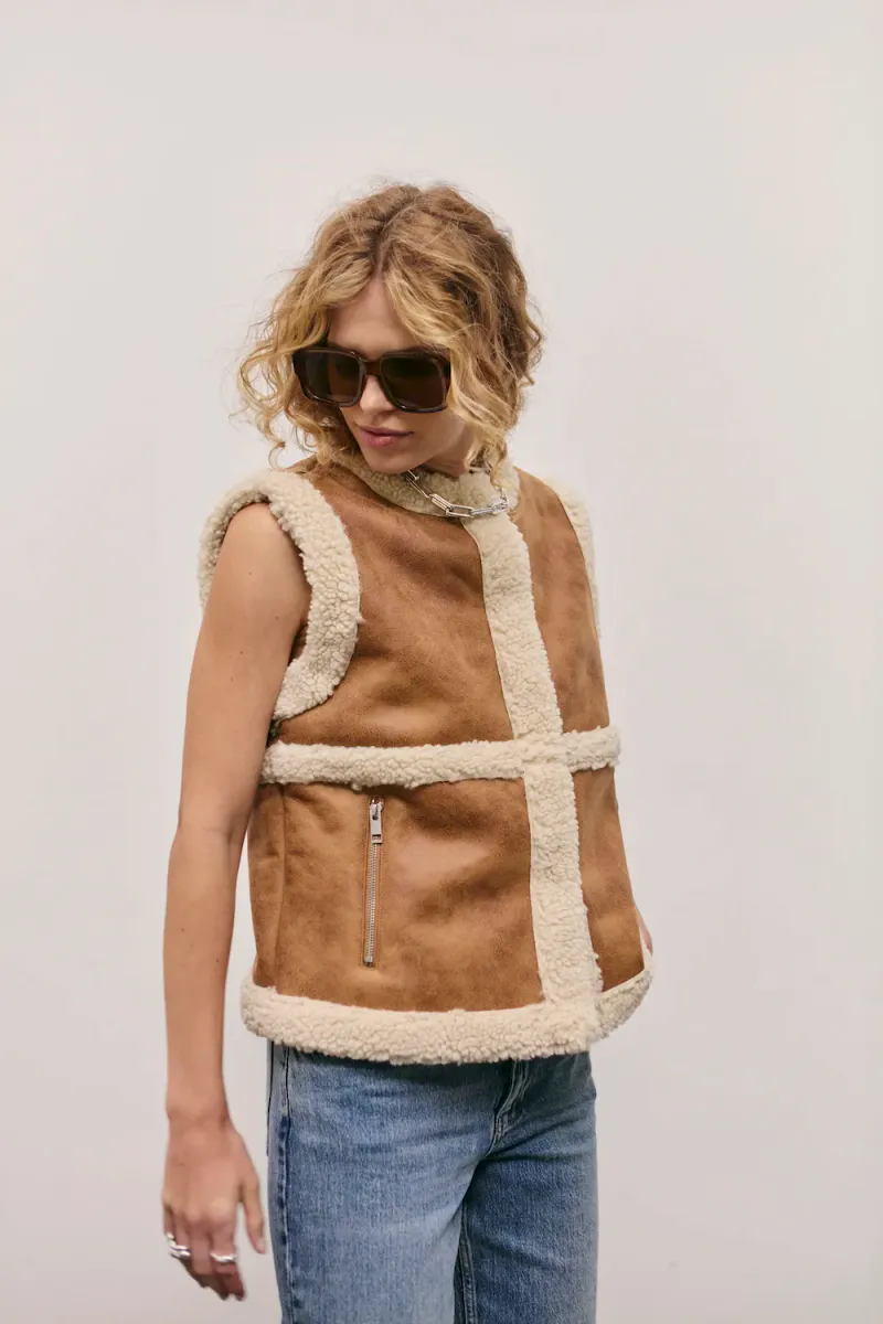 Danna Waistcoat, Tobacco Brown