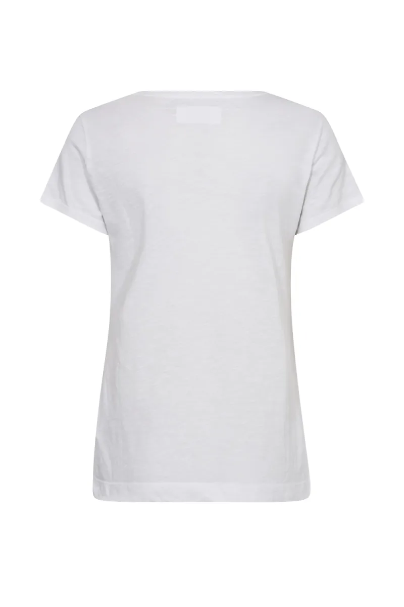 Arden Organic V-Neck Tee, White