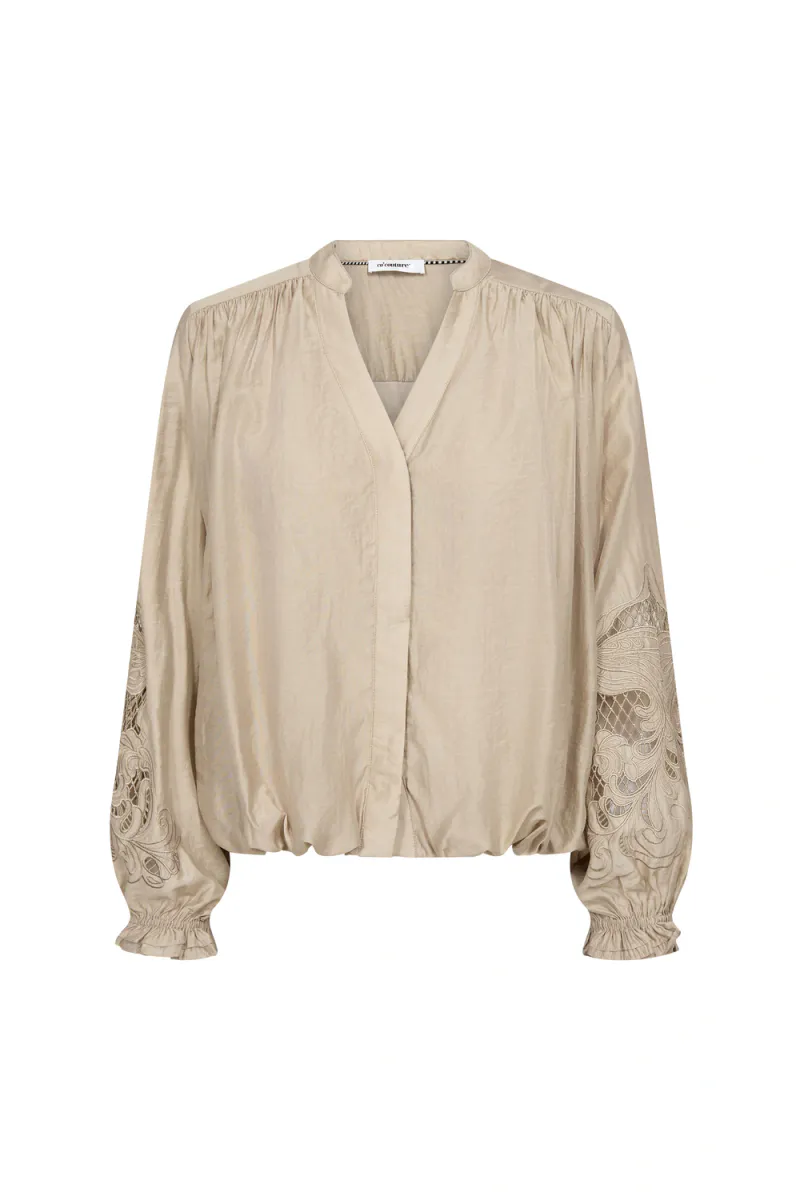 Delin Balloon Emb Shirt, Mink