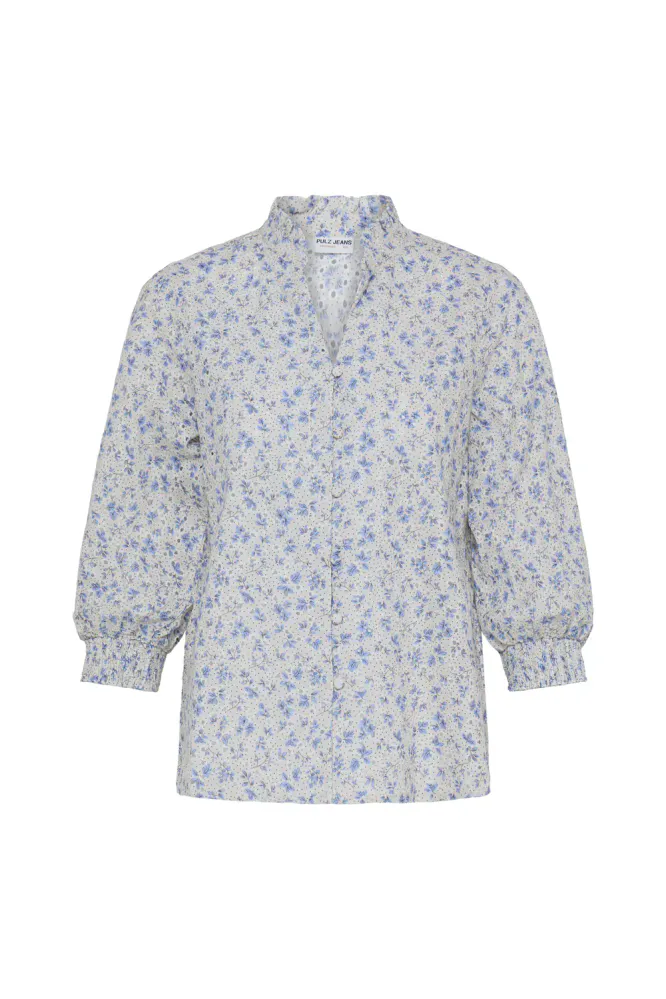 Dolores 3/4 SL Blouse, Vista Blue