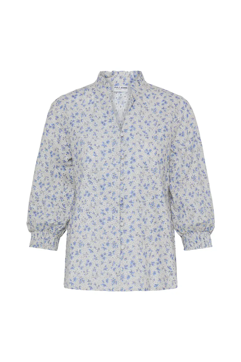 Dolores 3/4 SL Blouse, Vista Blue