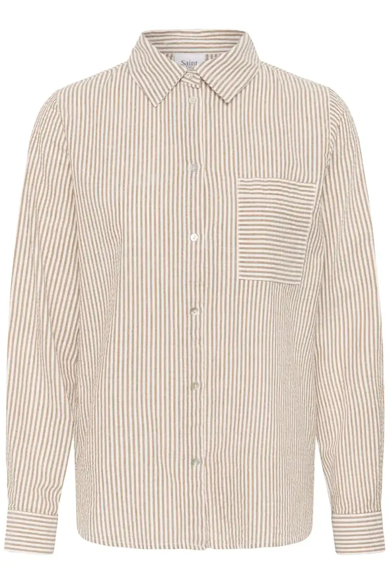 Elmiko N. Shirt, Toasted Coconut Ice Stripe