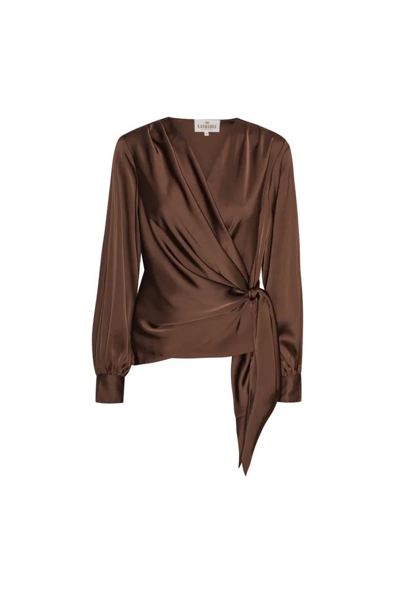 Ines Blouse, Semi Rich Brown