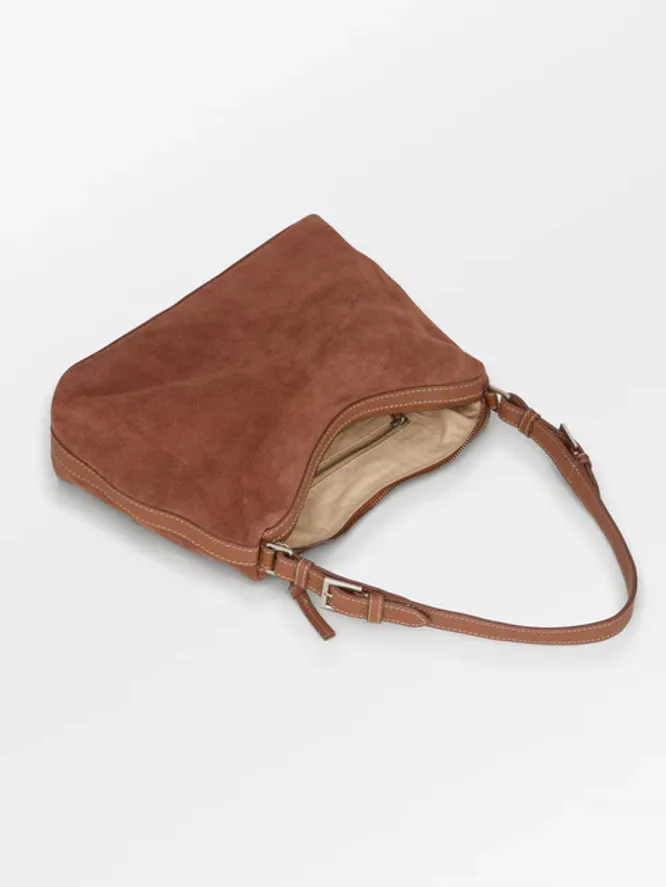 Suede Ginni Medi Bag, Brown Tortoise Shell