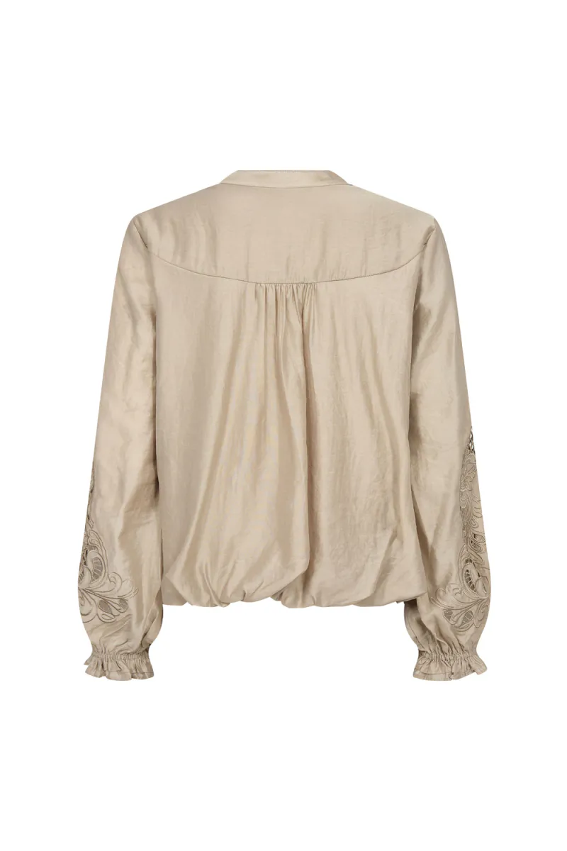 Delin Balloon Emb Shirt, Mink