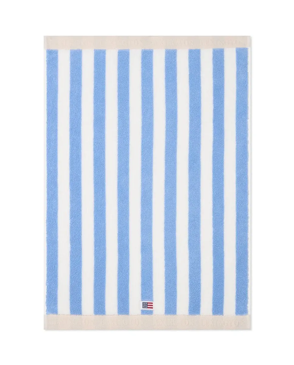 Block Striped Towel Sky, Blue White