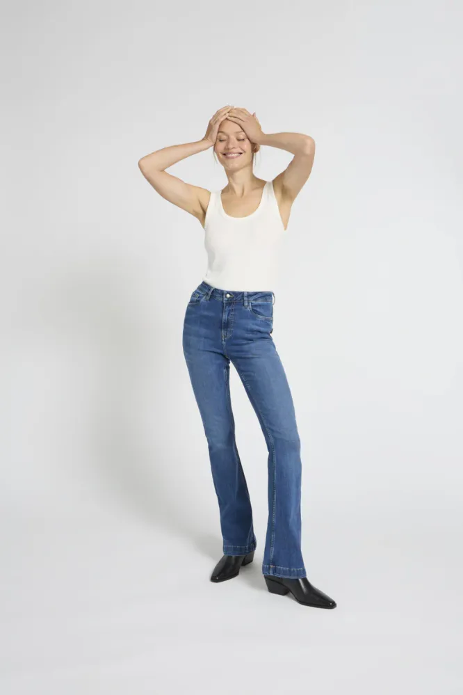 Becca UHW Bootcut Leg, Medium Blue Denim