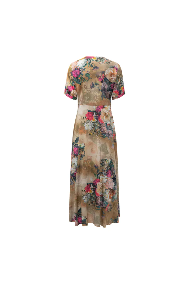 Faye Dress, Gold Blossom