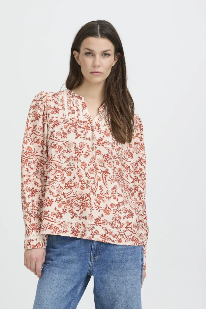 Abrina Blouse, Poppy Red