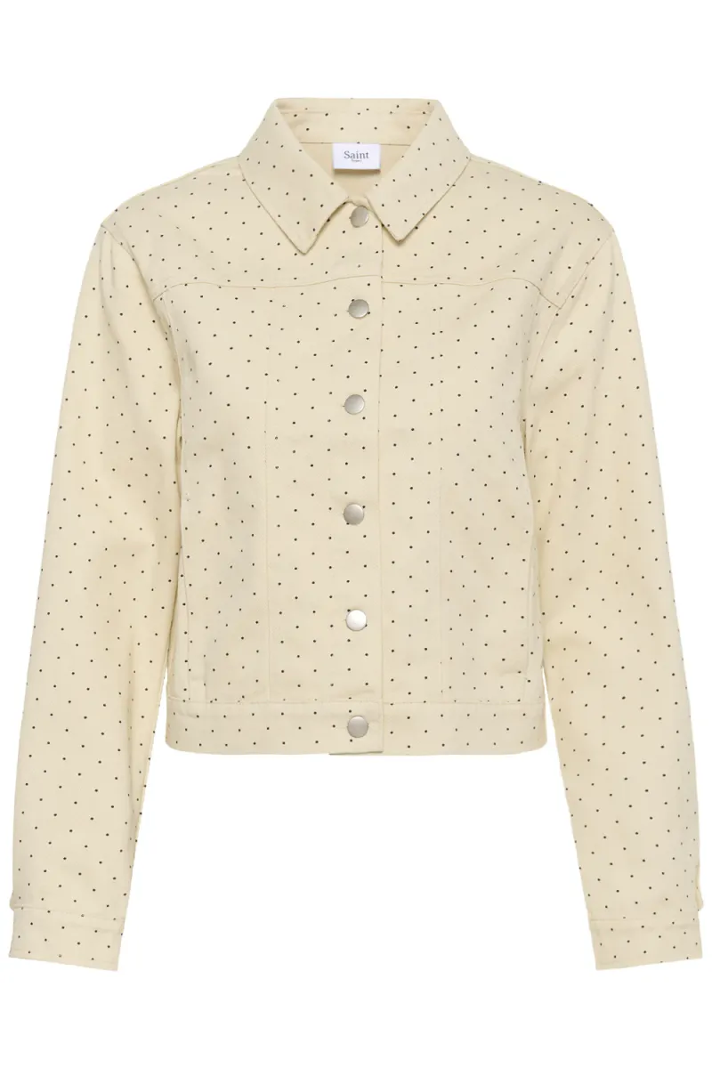 Patricia Jacket, Turtledove Black Tiny Dots