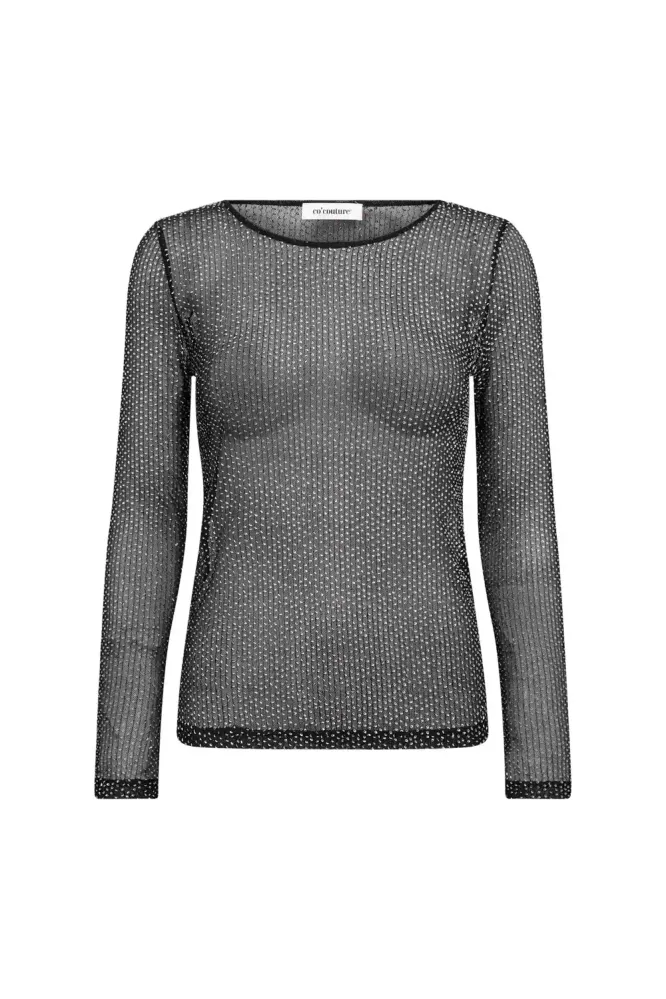 Naso Sequin Blouse, Black