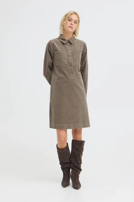 Hovedbilde Sally Placket Dress, Walnut