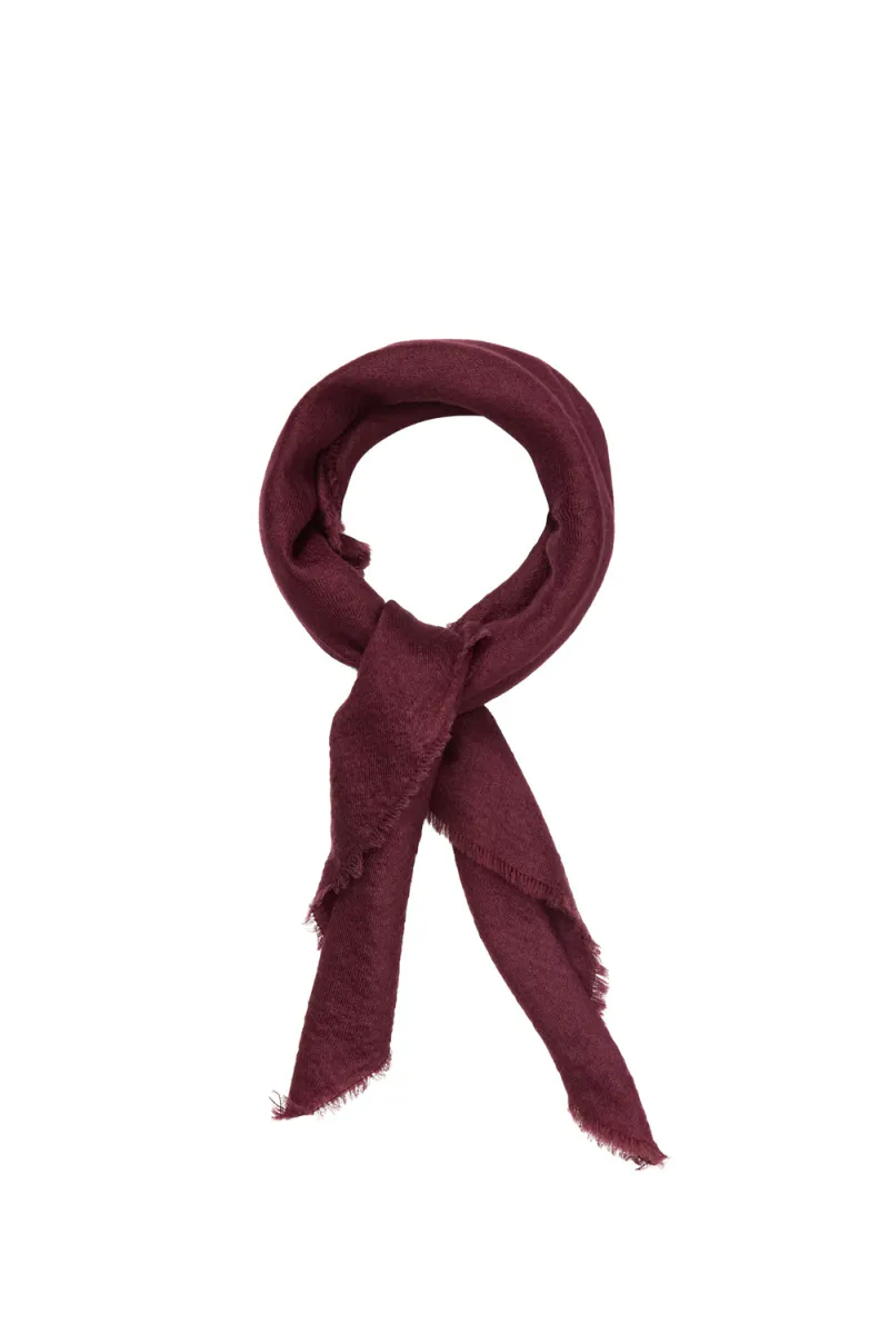 Cashma Small Scarf, Burgundy