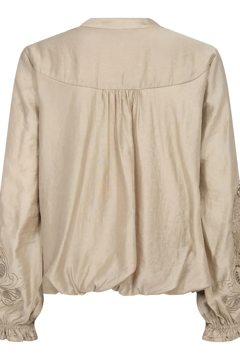 Delin Balloon Emb Shirt, Mink