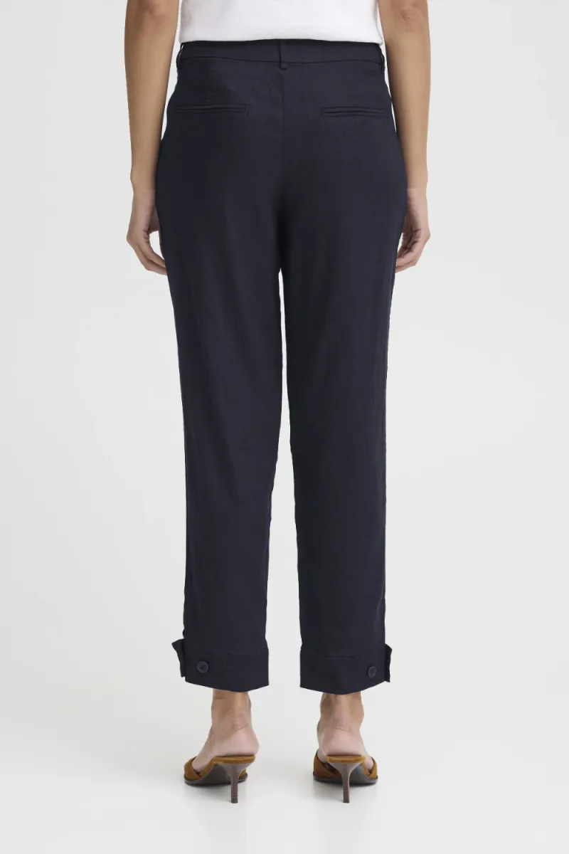 Luca HW Pant Ankle Length Tap, Dark Sapphire
