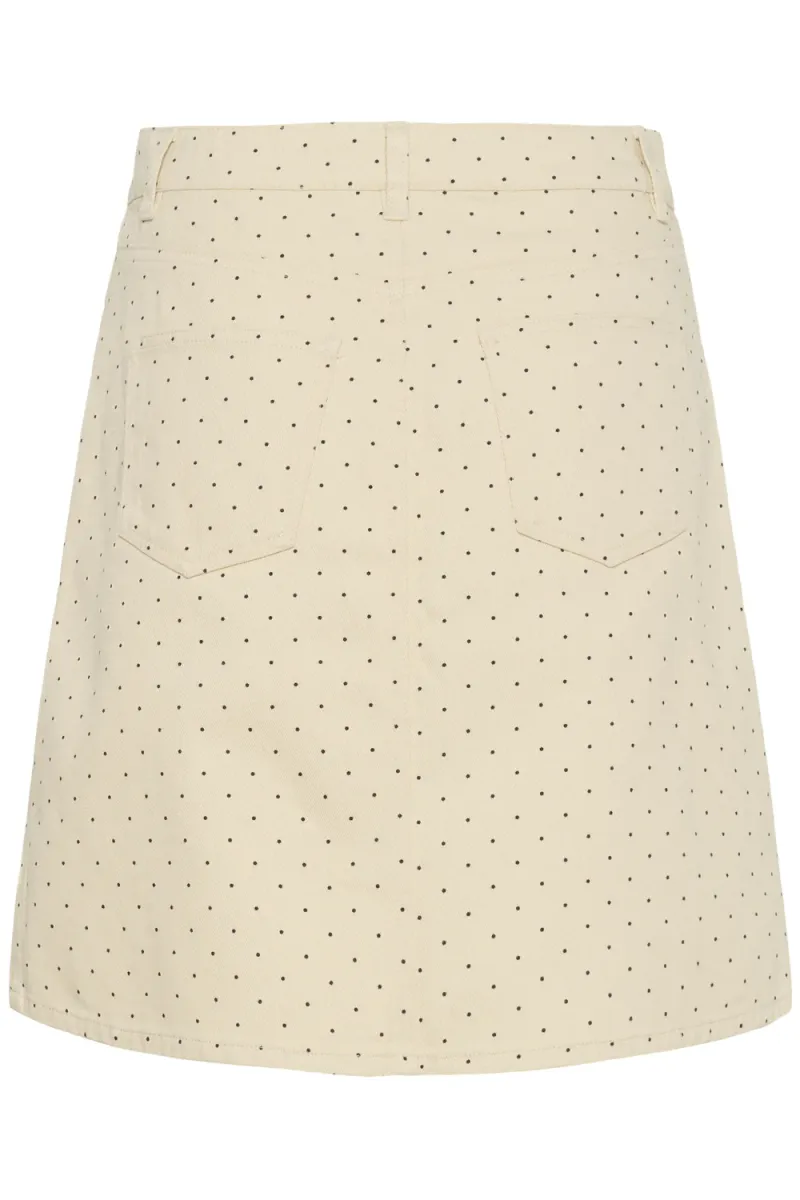 Patricia Skirt, Turtledove Black Tiny Dots
